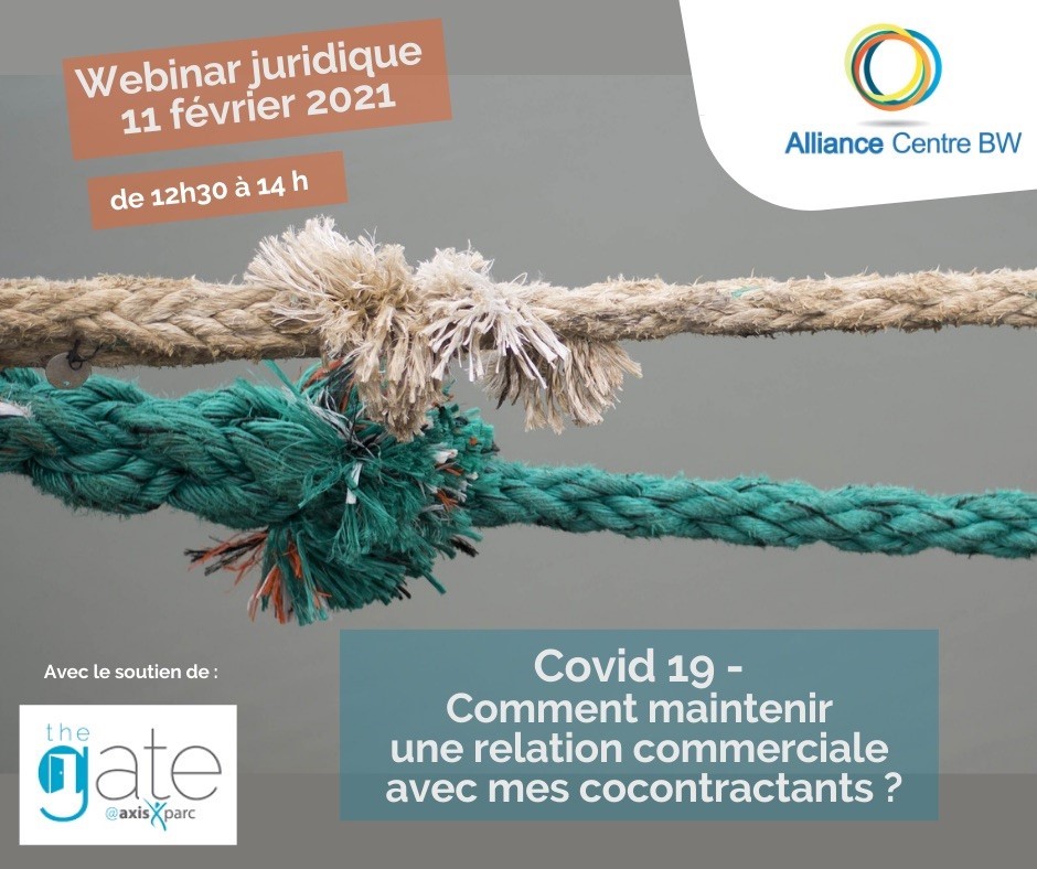 Jean-Noël Bastenière, Avocat associé ALTA LAW, intervient ce jour lors du webinar juridique organisée par l'Alliance Centre BW